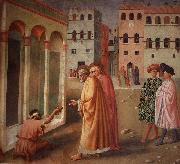 MASOLINO da Panicale Healing of the Cripple and Raising of Tabatha France oil painting artist